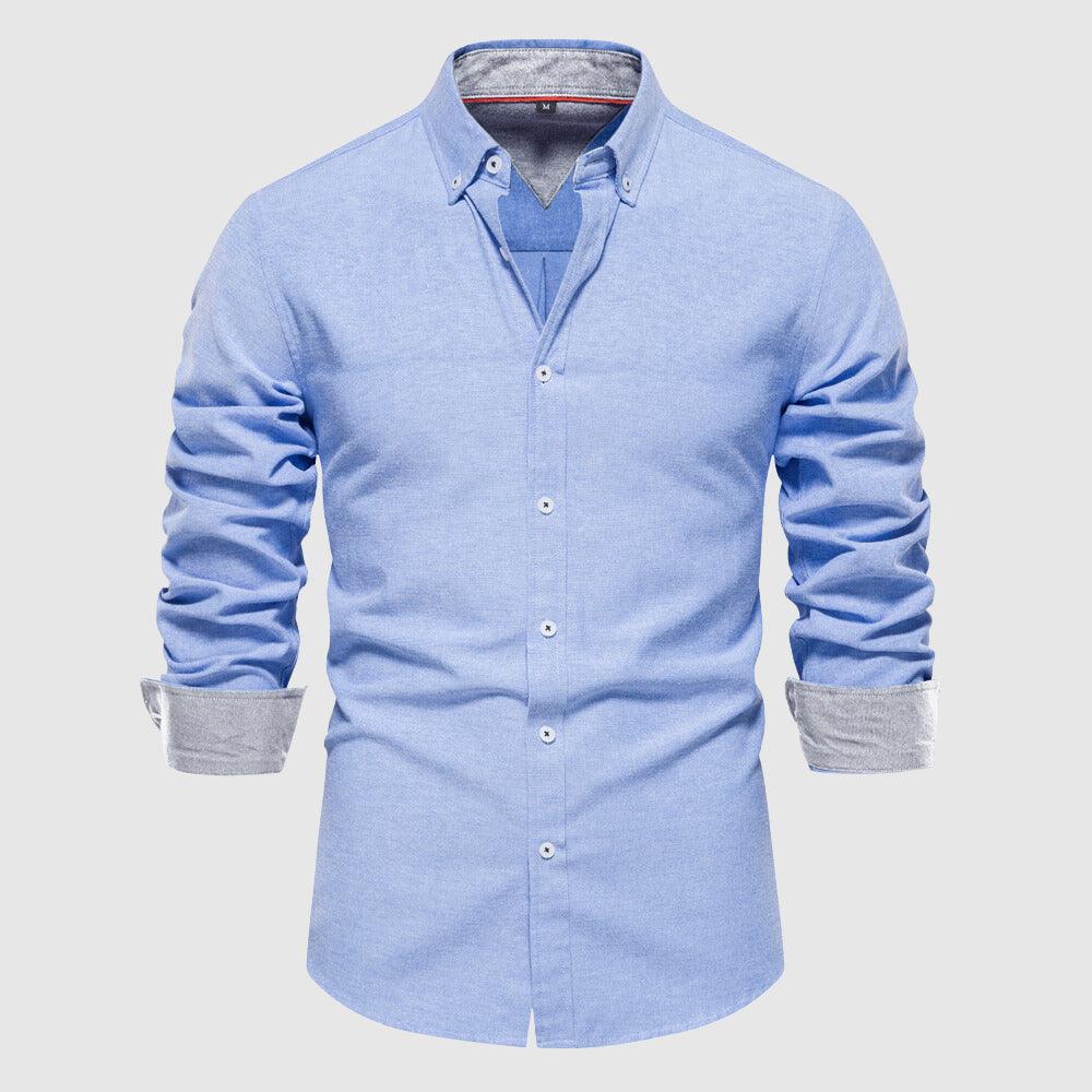 Men's Long Sleeve Casual Oxford Shirt