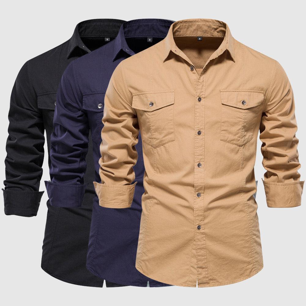 Men's Casual Shirt Long Sleeve Slim Fit