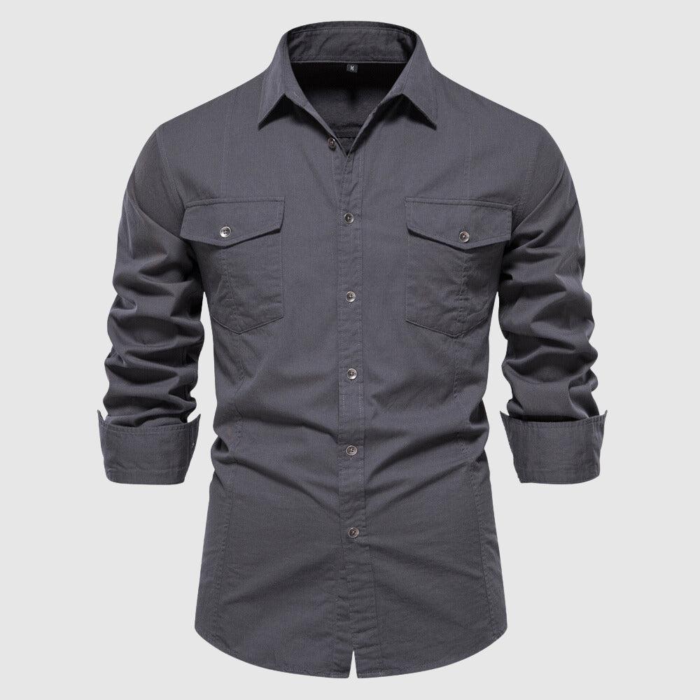 Men's Casual Shirt Long Sleeve Slim Fit