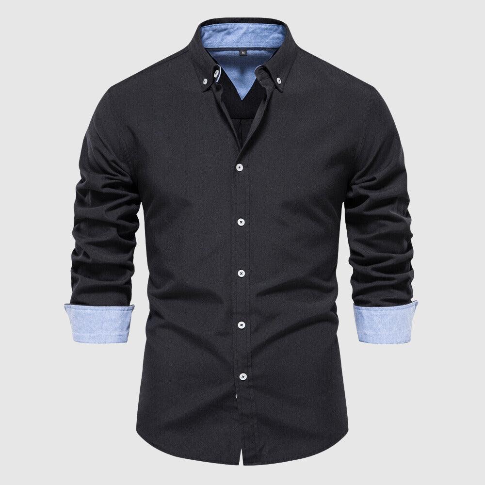 Men's Long Sleeve Casual Oxford Shirt