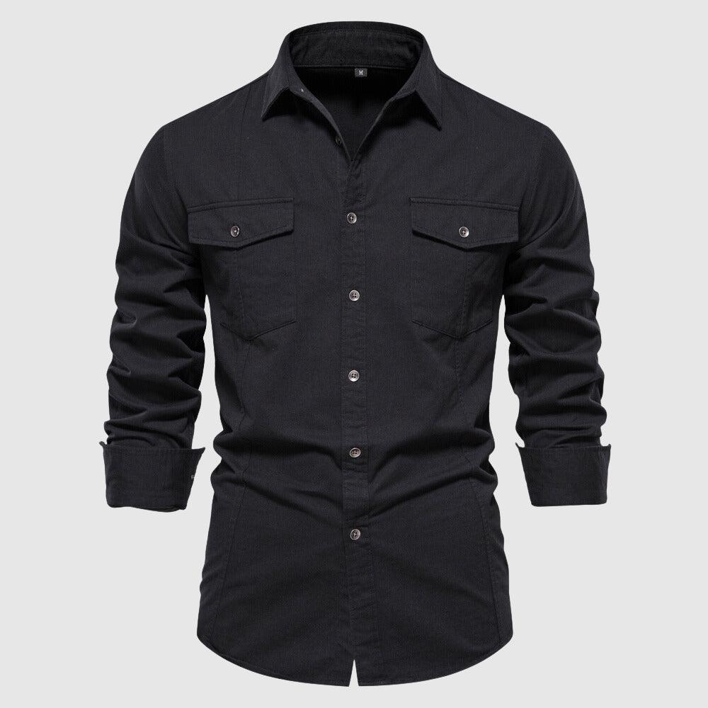 Men's Casual Shirt Long Sleeve Slim Fit