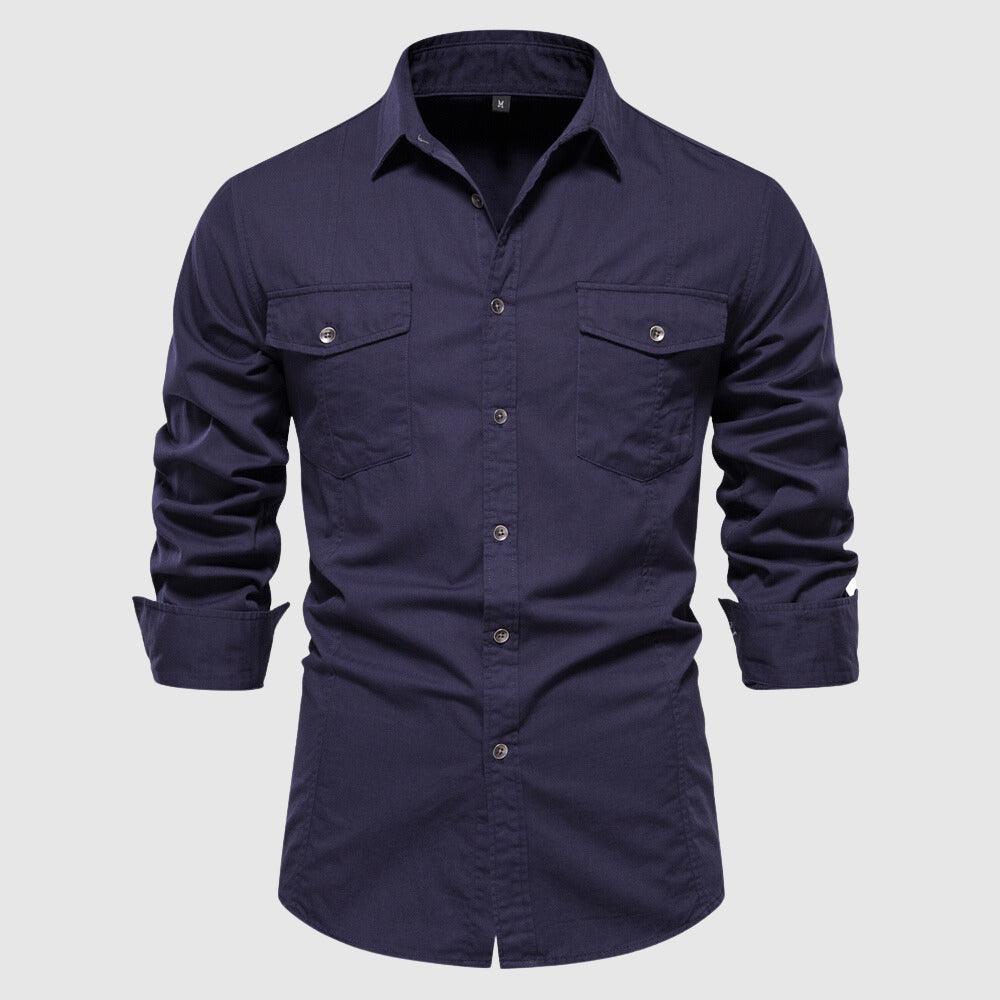 Men's Casual Shirt Long Sleeve Slim Fit