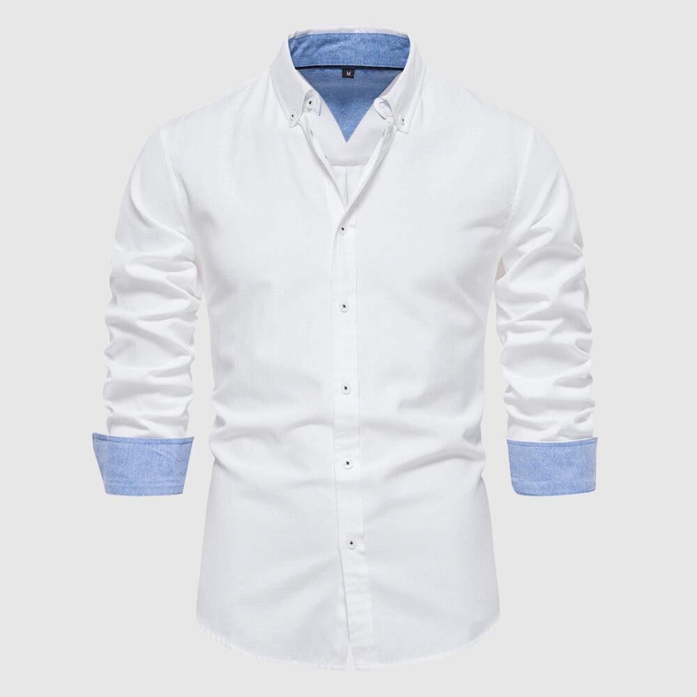 Men's Long Sleeve Casual Oxford Shirt