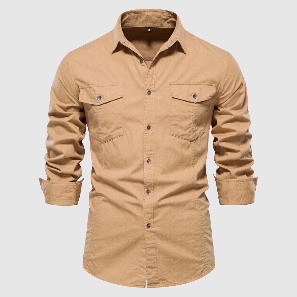 Men's Casual Shirt Long Sleeve Slim Fit