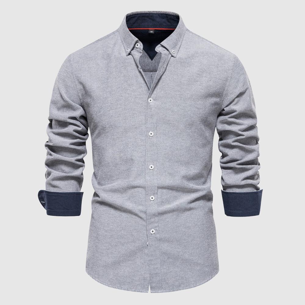 Men's Long Sleeve Casual Oxford Shirt