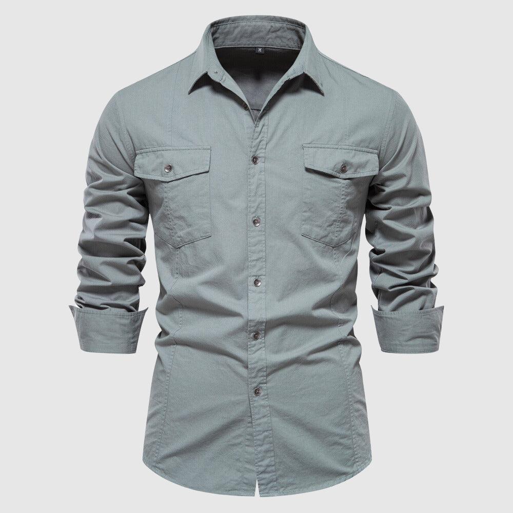 Men's Casual Shirt Long Sleeve Slim Fit