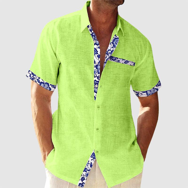 Men's Casual Short-Sleeve Shirt Cotton