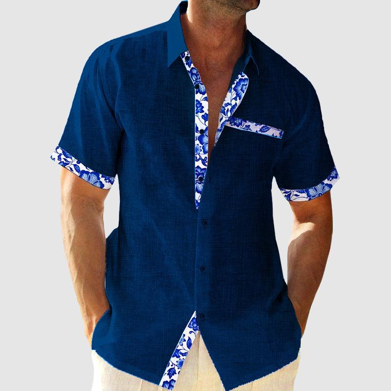 Men's Casual Short-Sleeve Shirt Cotton