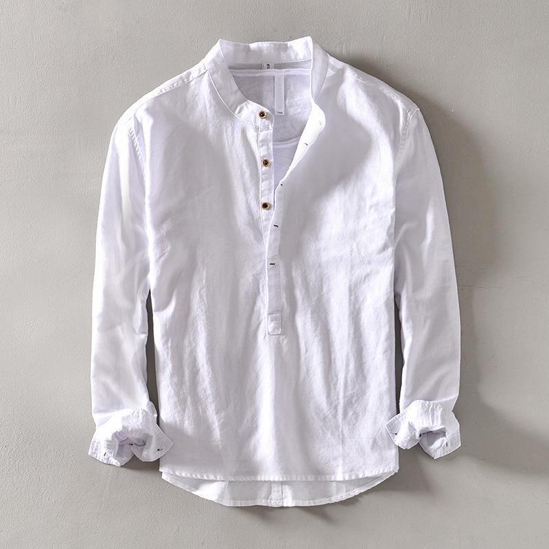 Men's Casual Long Sleeve Shirt Standard Collar