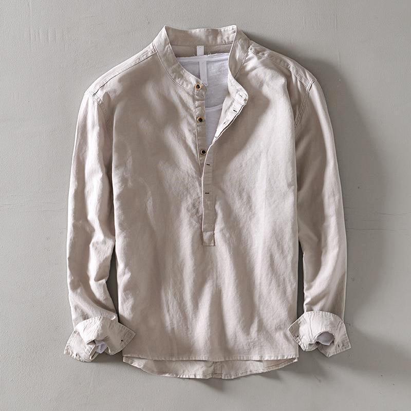 Men's Casual Long Sleeve Shirt Standard Collar