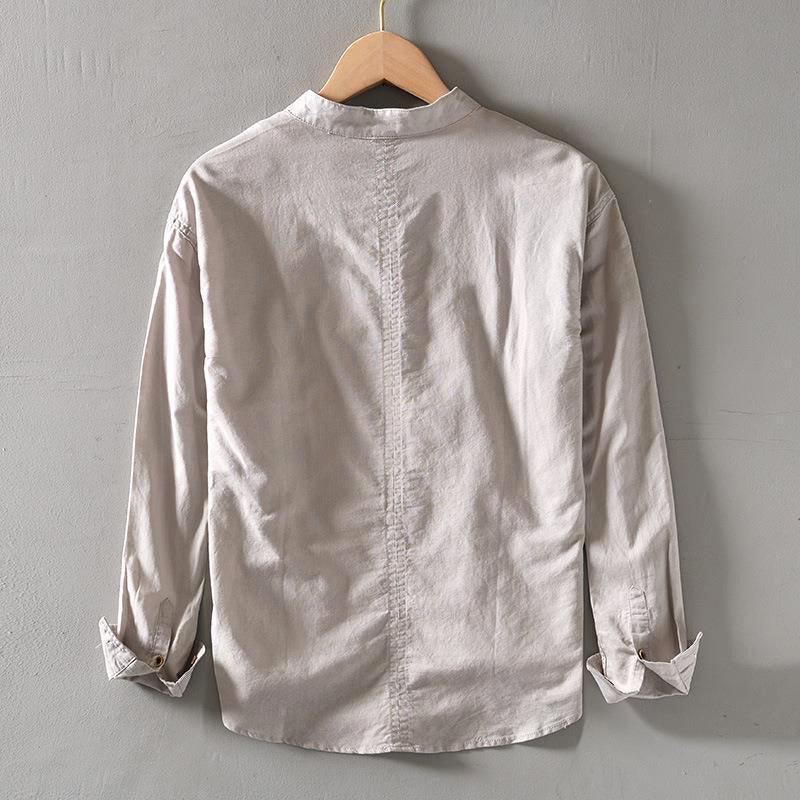 Men's Casual Long Sleeve Shirt Standard Collar