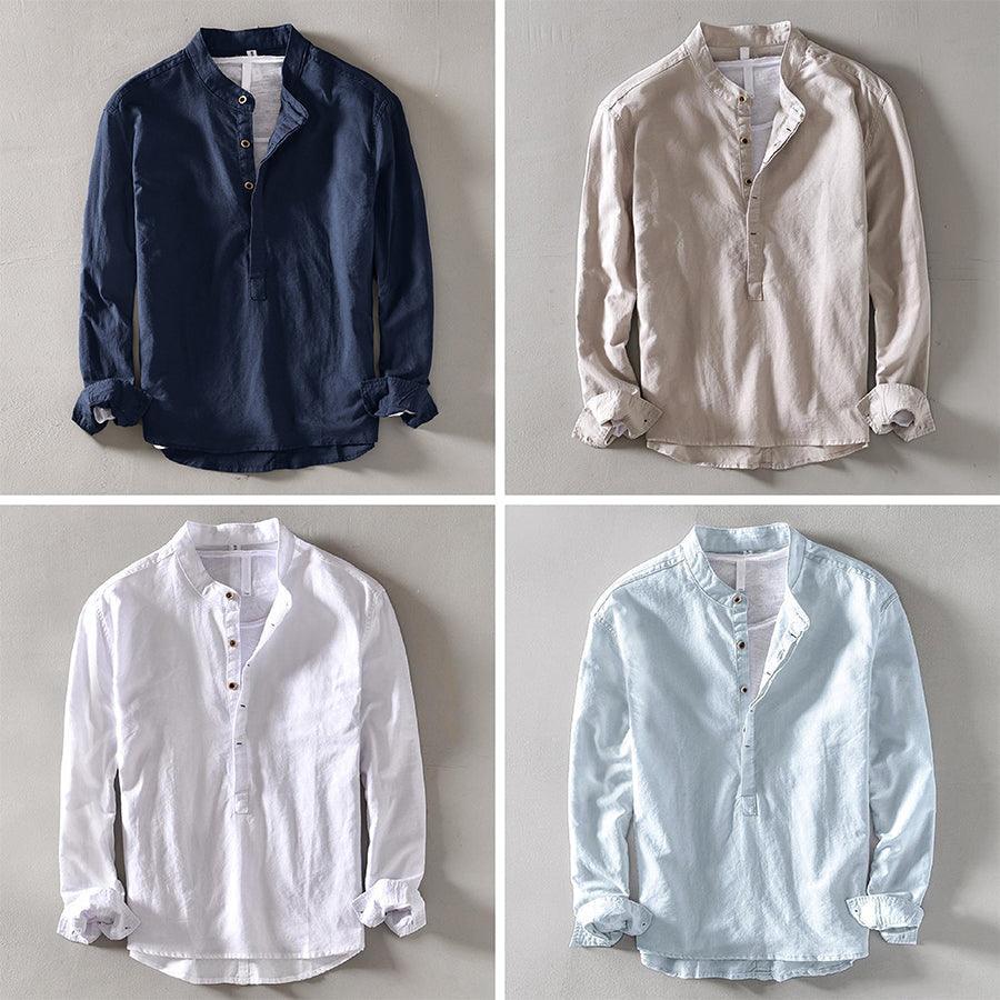 Men's Casual Long Sleeve Shirt Standard Collar