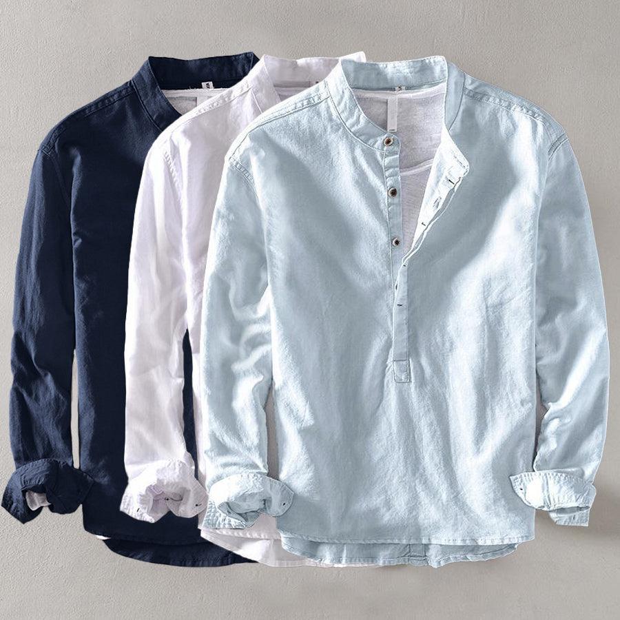 Men's Casual Long Sleeve Shirt Standard Collar
