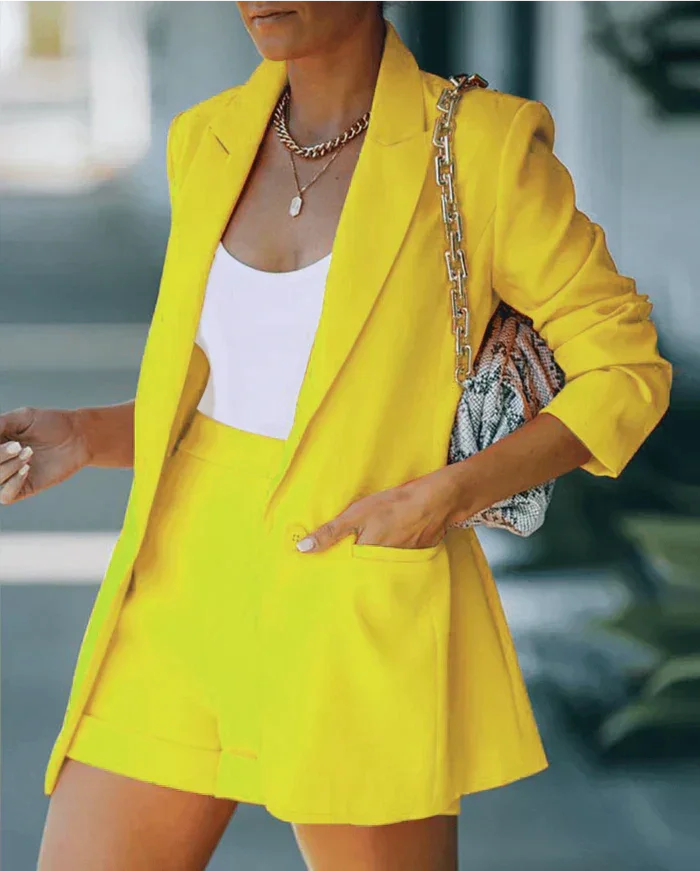Women's Short Blazer Set Chic Style