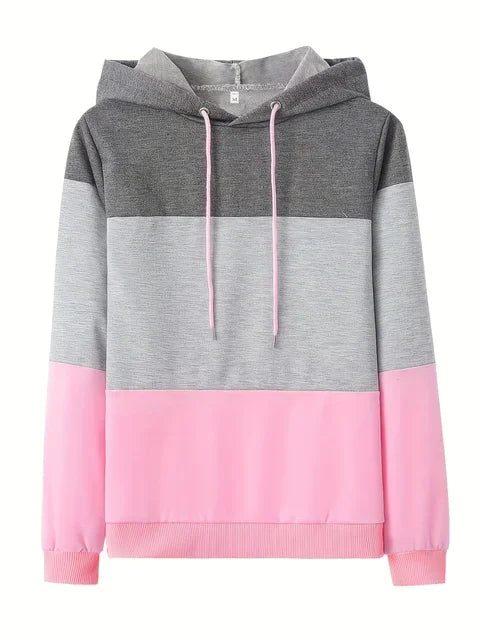 Women's Color Block Sweatshirt Long Sleeve Relaxed Fit