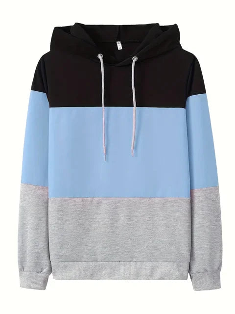 Women's Color Block Sweatshirt Long Sleeve Relaxed Fit