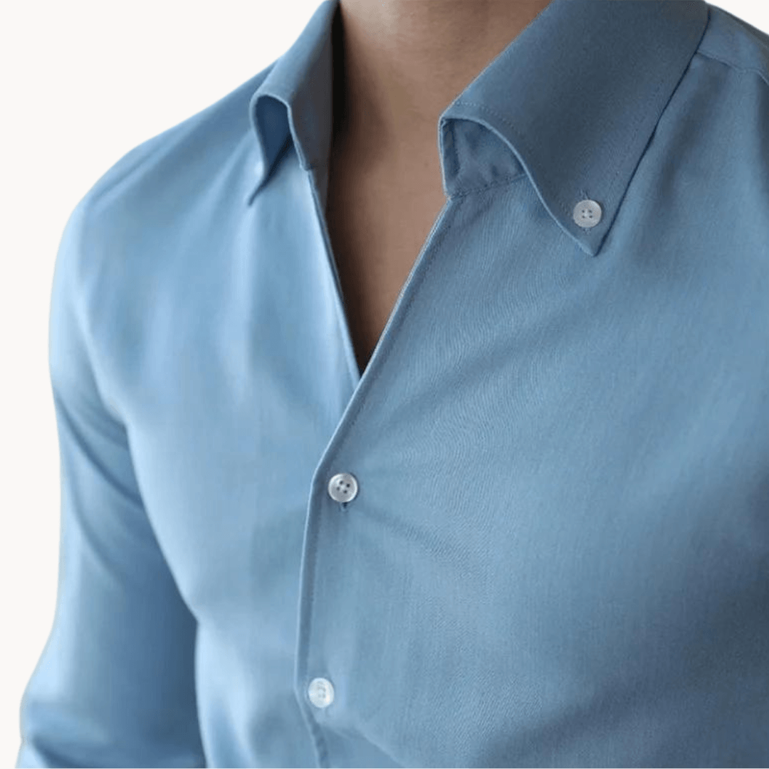 Men’s Slim Fit Cotton Button-Up Shirt