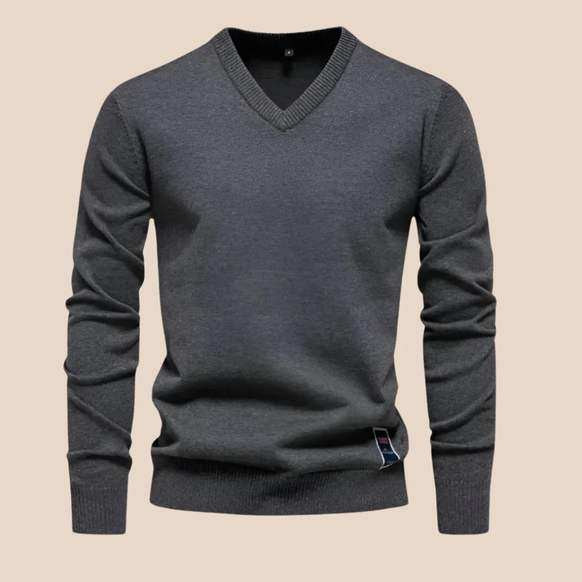 Men's V-Neck Jumper Knit Sweater