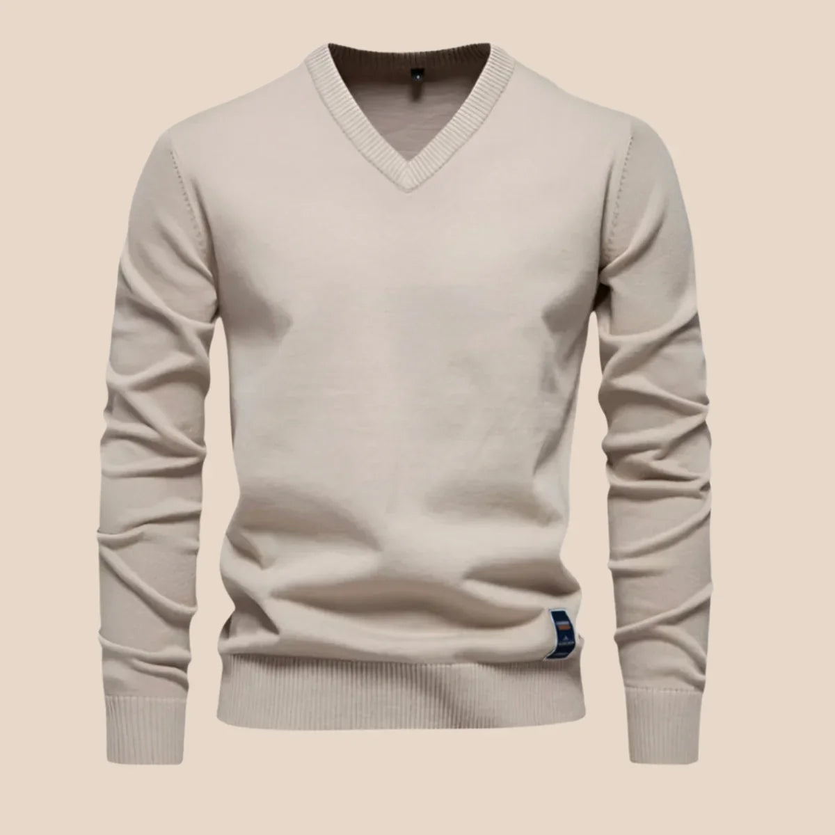 Men's V-Neck Jumper Knit Sweater