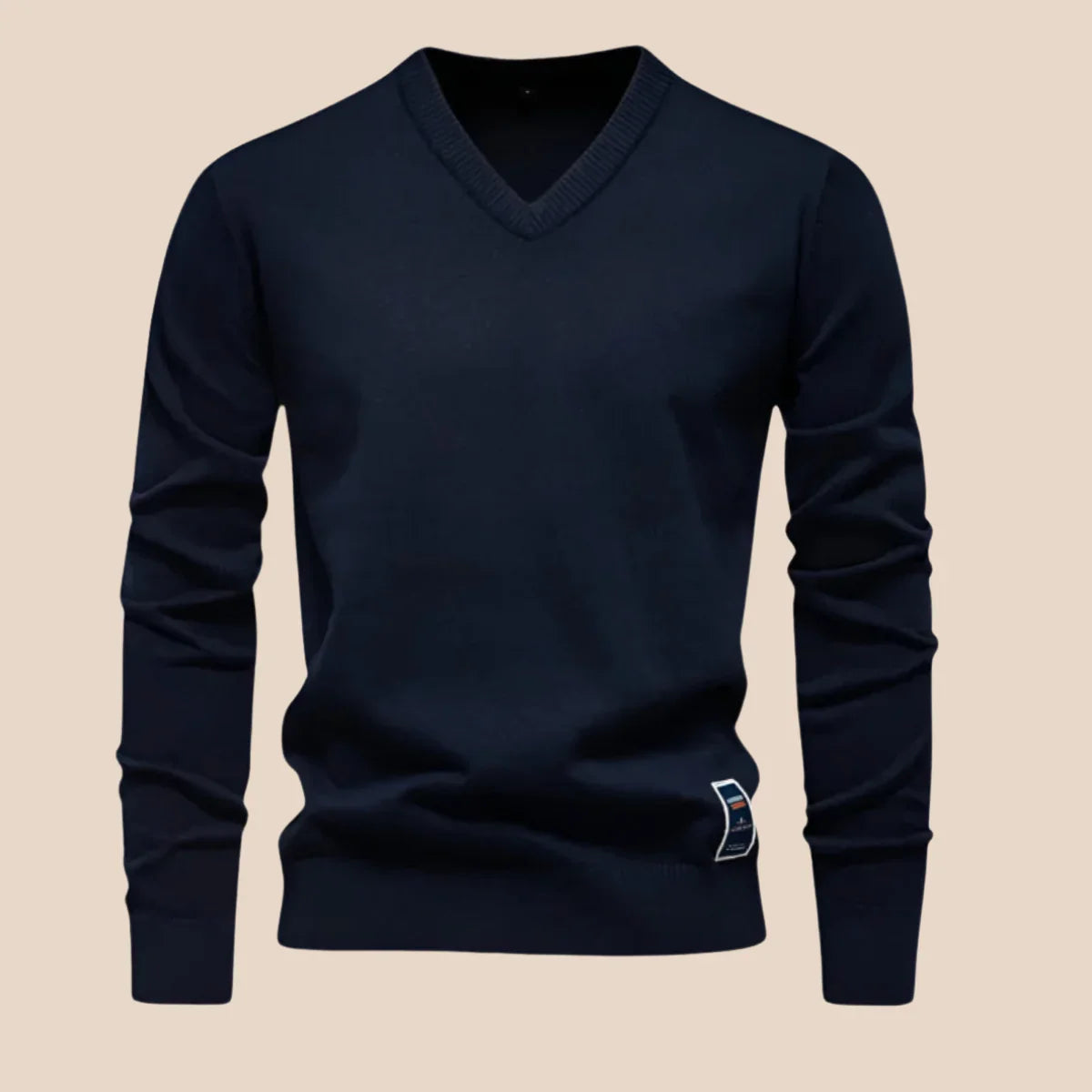 Men's V-Neck Jumper Knit Sweater