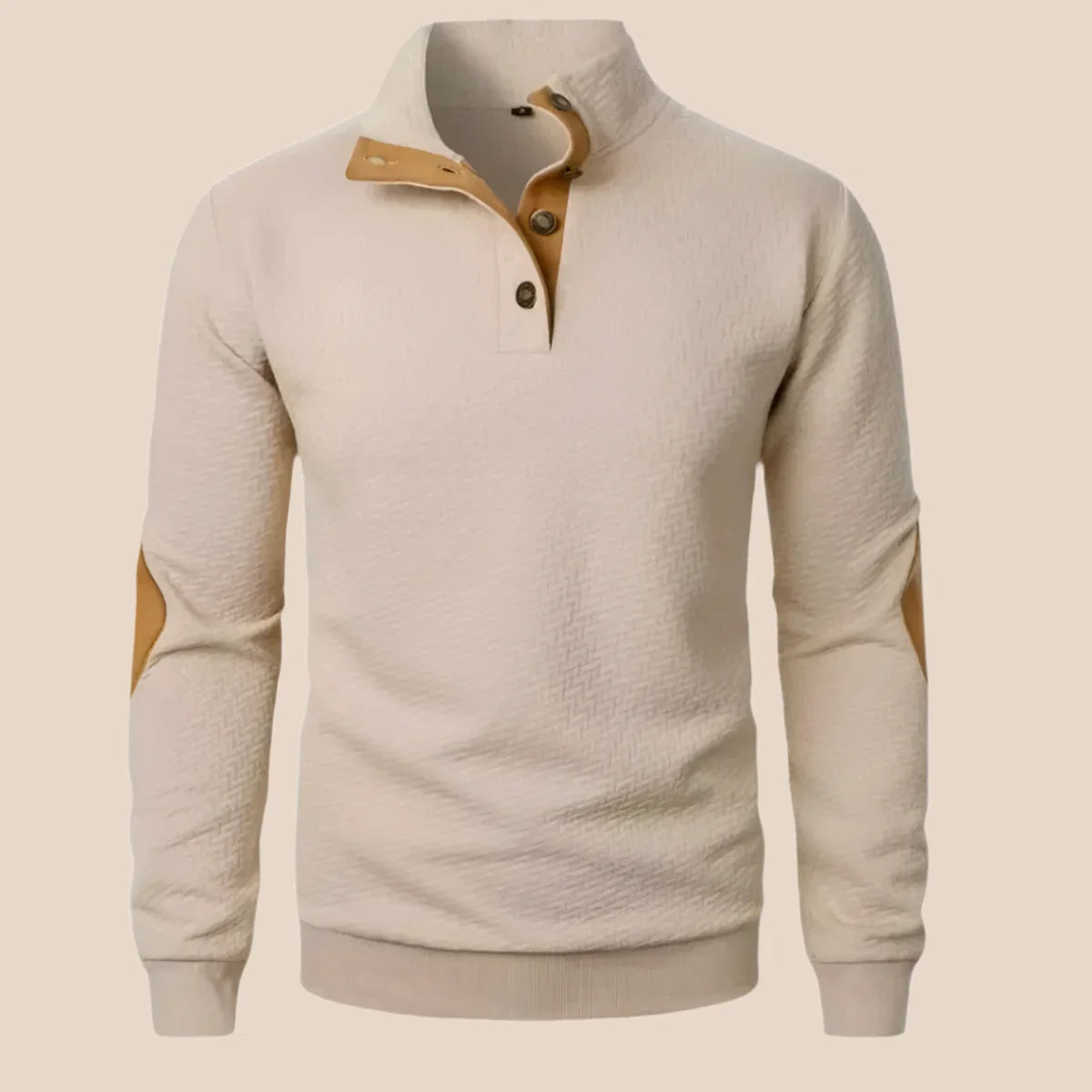 Men's Quarter Zip Jumper Cotton Blend