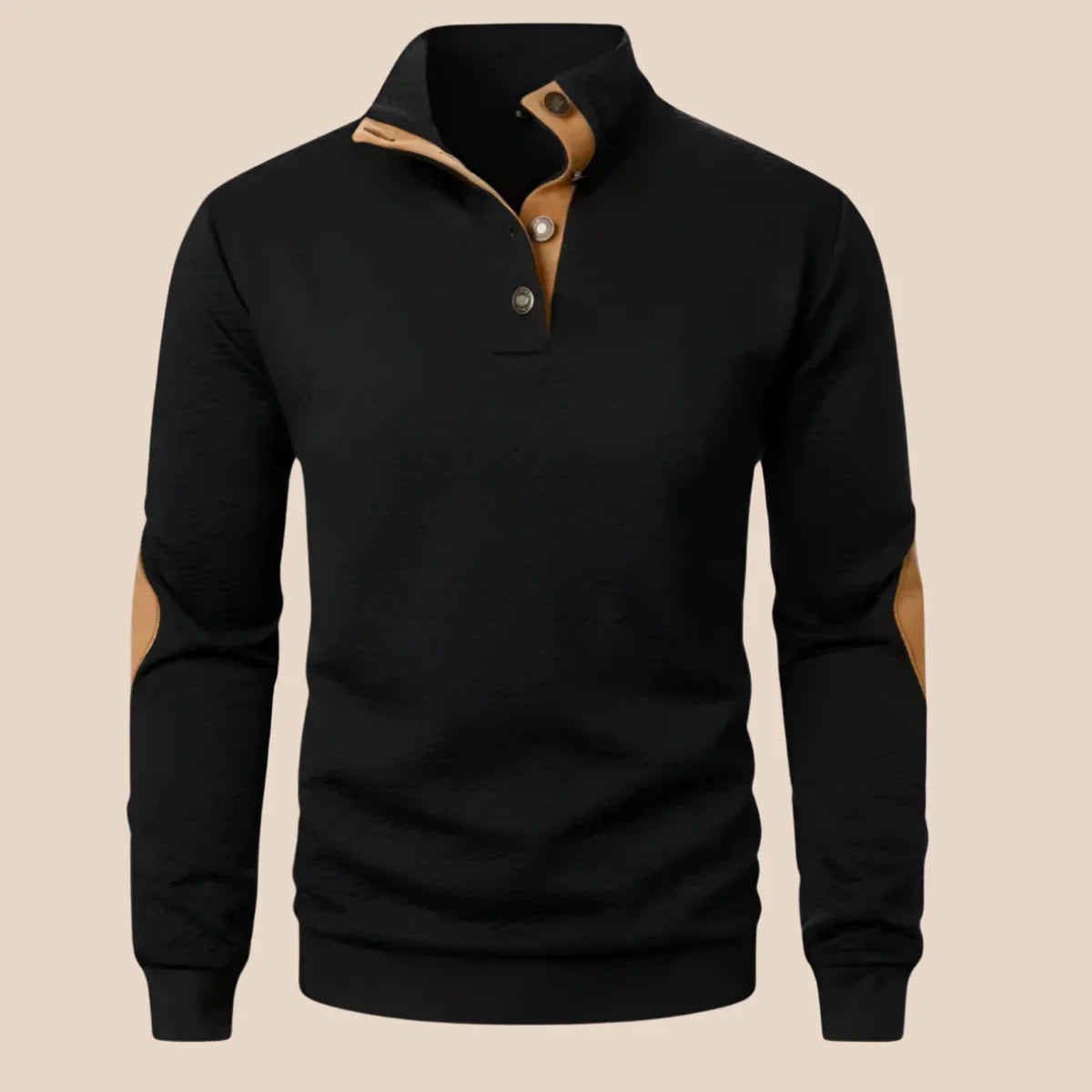 Men's Quarter Zip Jumper Cotton Blend