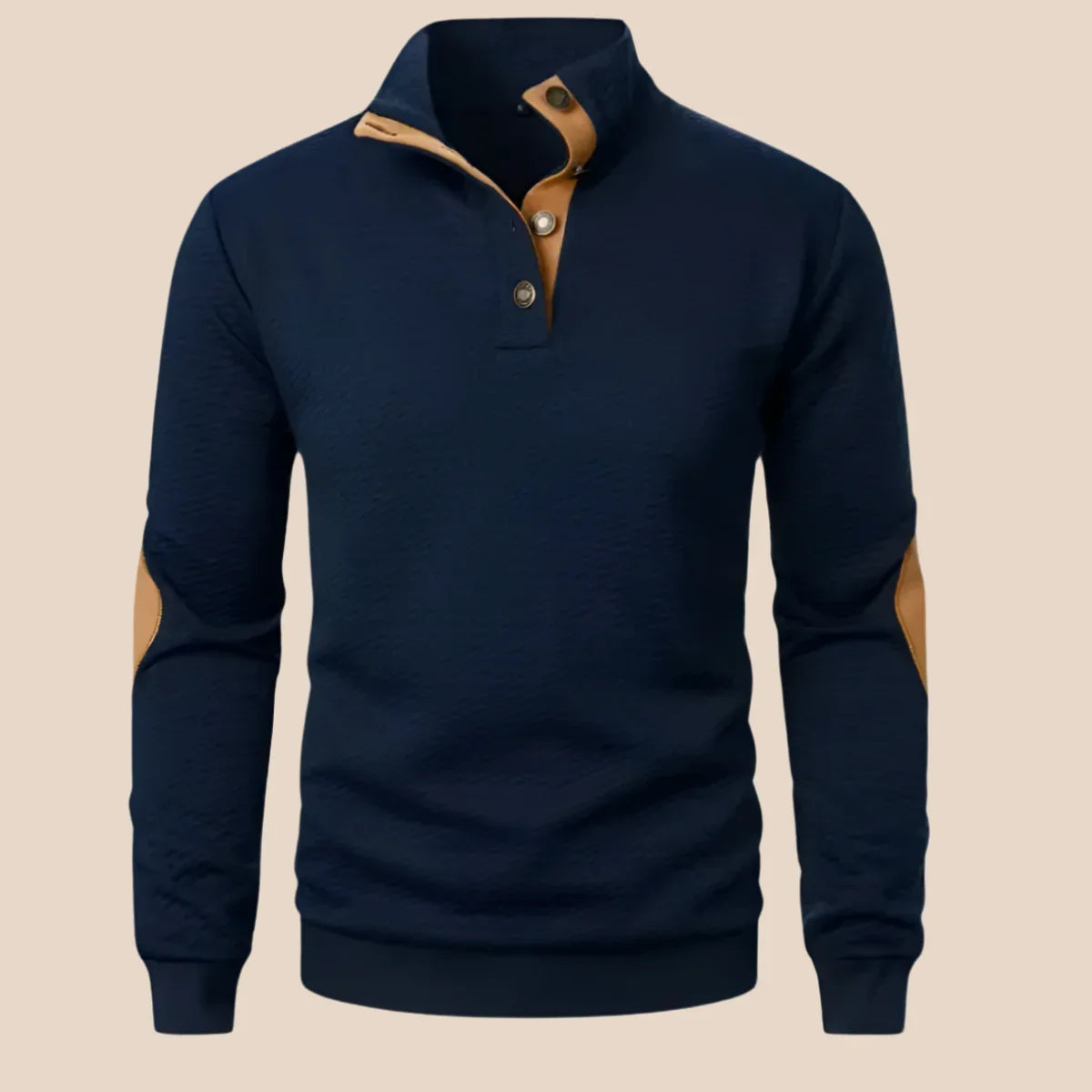 Men's Quarter Zip Jumper Cotton Blend