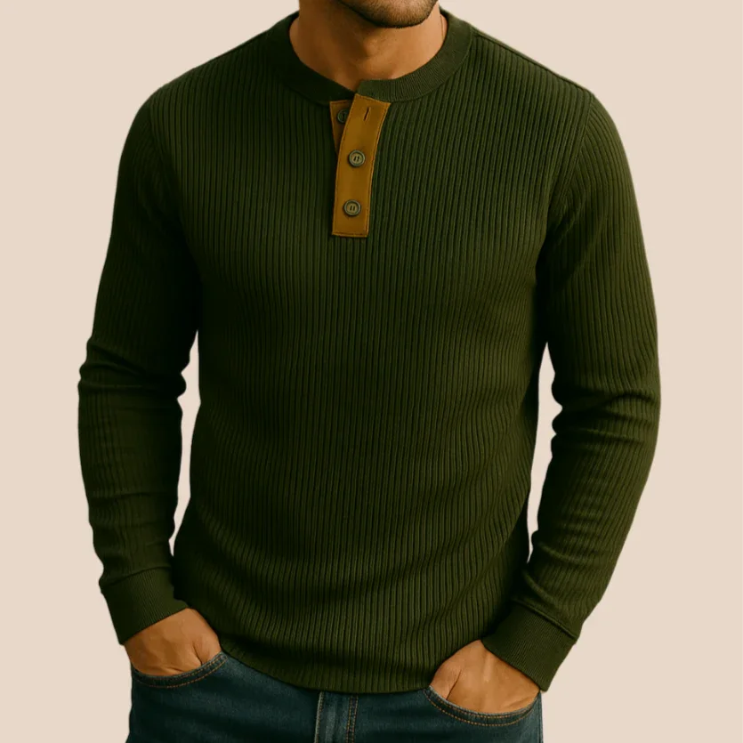 Men's Quarter Zip Jumper Wool Blend