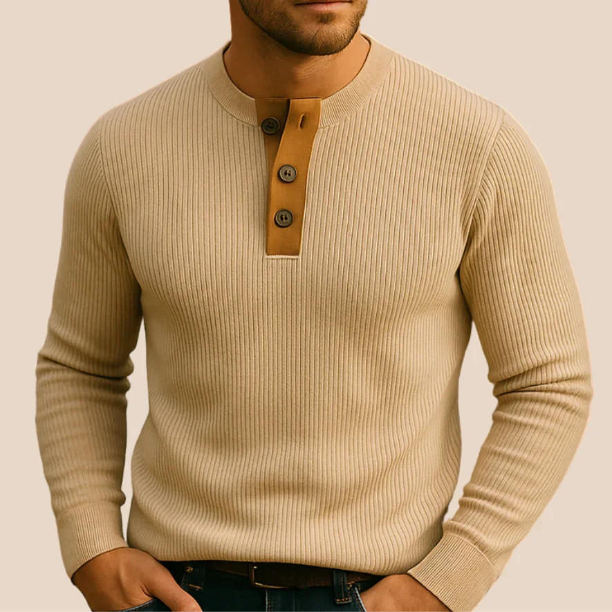 Men's Quarter Zip Jumper Wool Blend