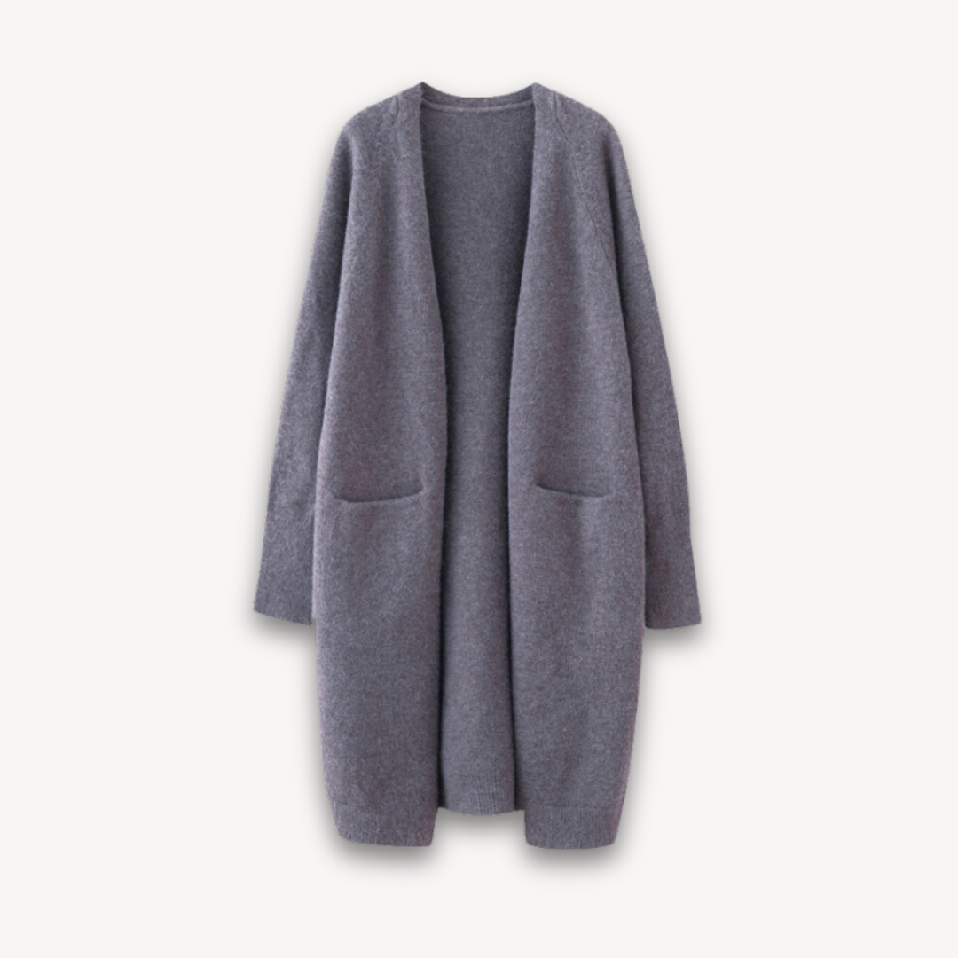 Women's Cashmere Long Cardigan Open Front