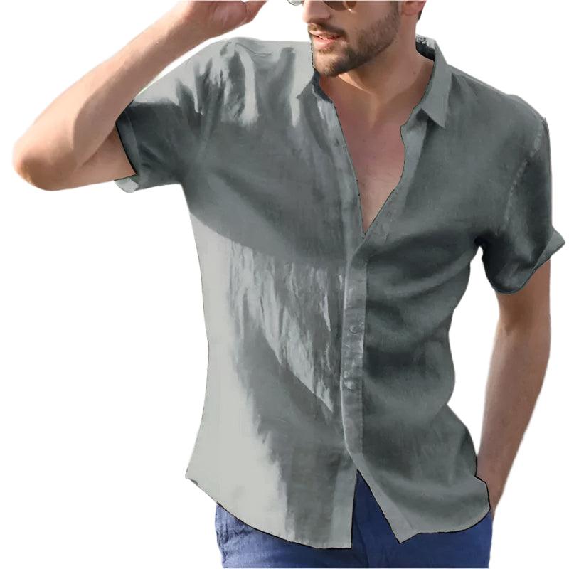 Sunset Lane Button-Down | Men’s Casual Lapel Short Sleeve Shirt - northernnomad