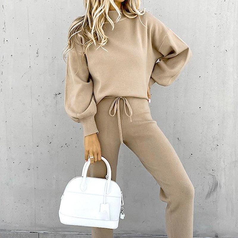 Women's Loungewear Set Elegant Comfortable Tracksuit