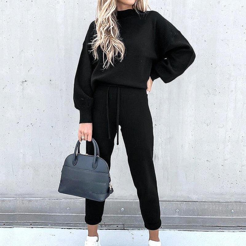 Women's Loungewear Set Elegant Comfortable Tracksuit