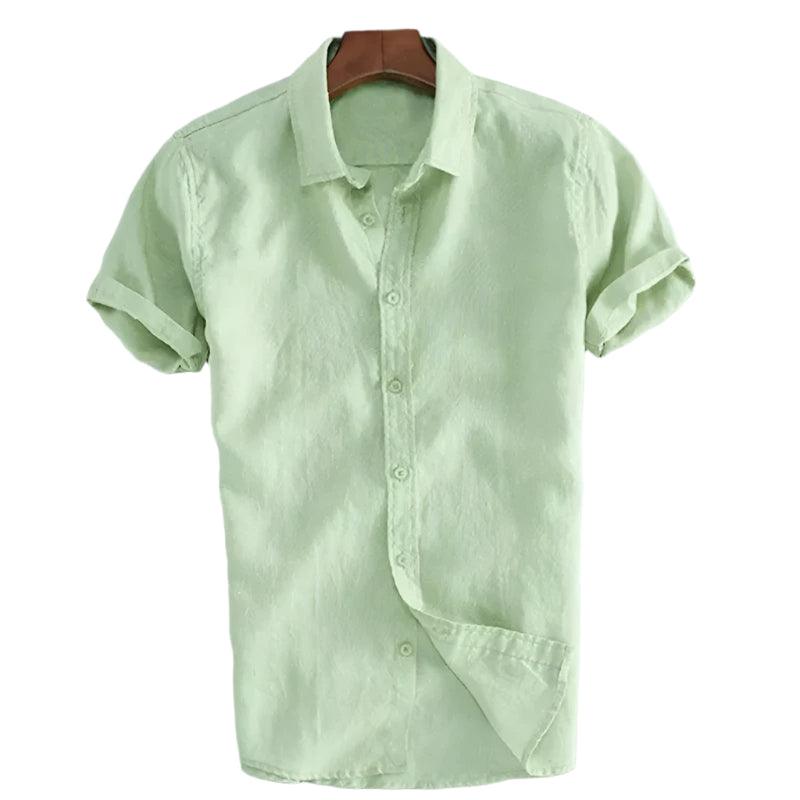 Sunset Lane Button-Down | Men’s Casual Lapel Short Sleeve Shirt - northernnomad