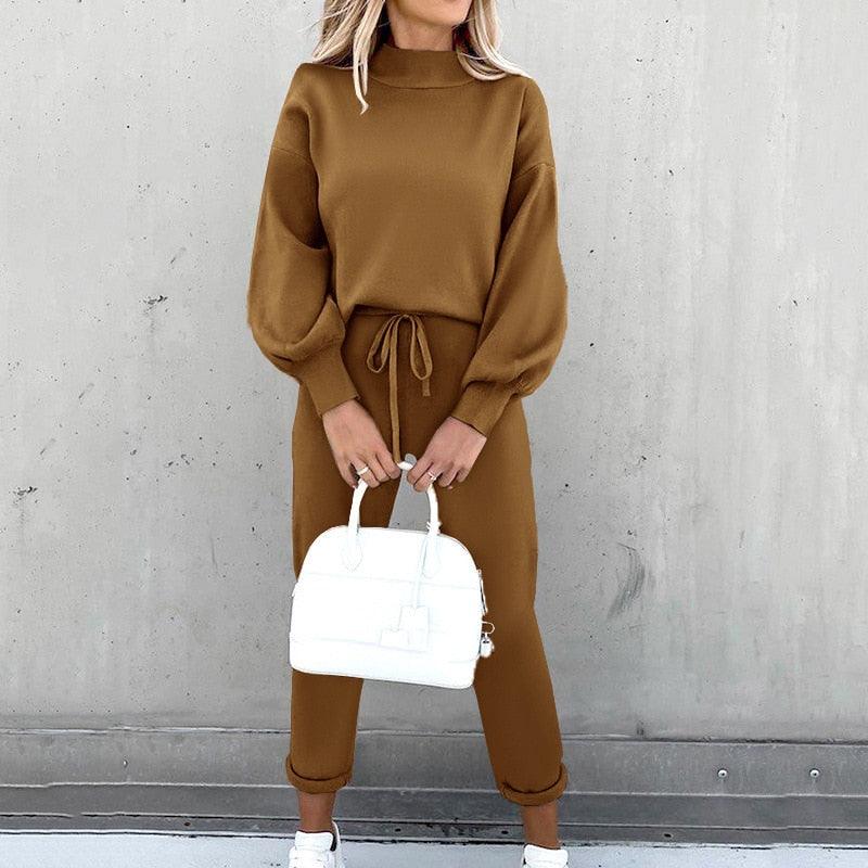 Women's Loungewear Set Elegant Comfortable Tracksuit