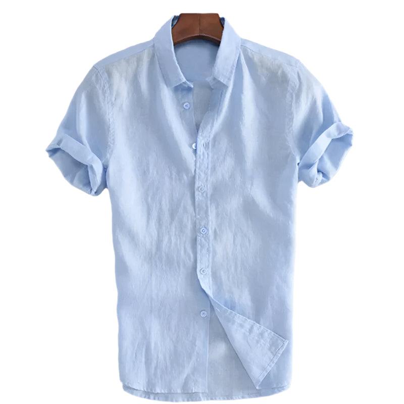 Sunset Lane Button-Down | Men’s Casual Lapel Short Sleeve Shirt - northernnomad