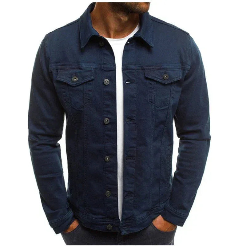 Men's Casual Denim Jacket High-Quality Cotton