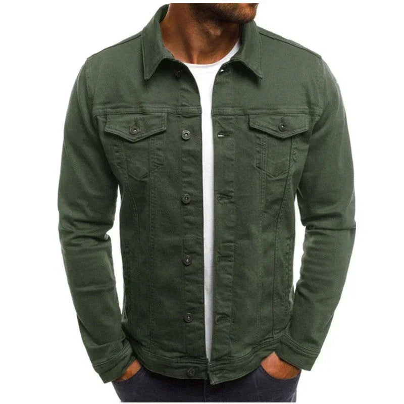 Men's Casual Denim Jacket High-Quality Cotton