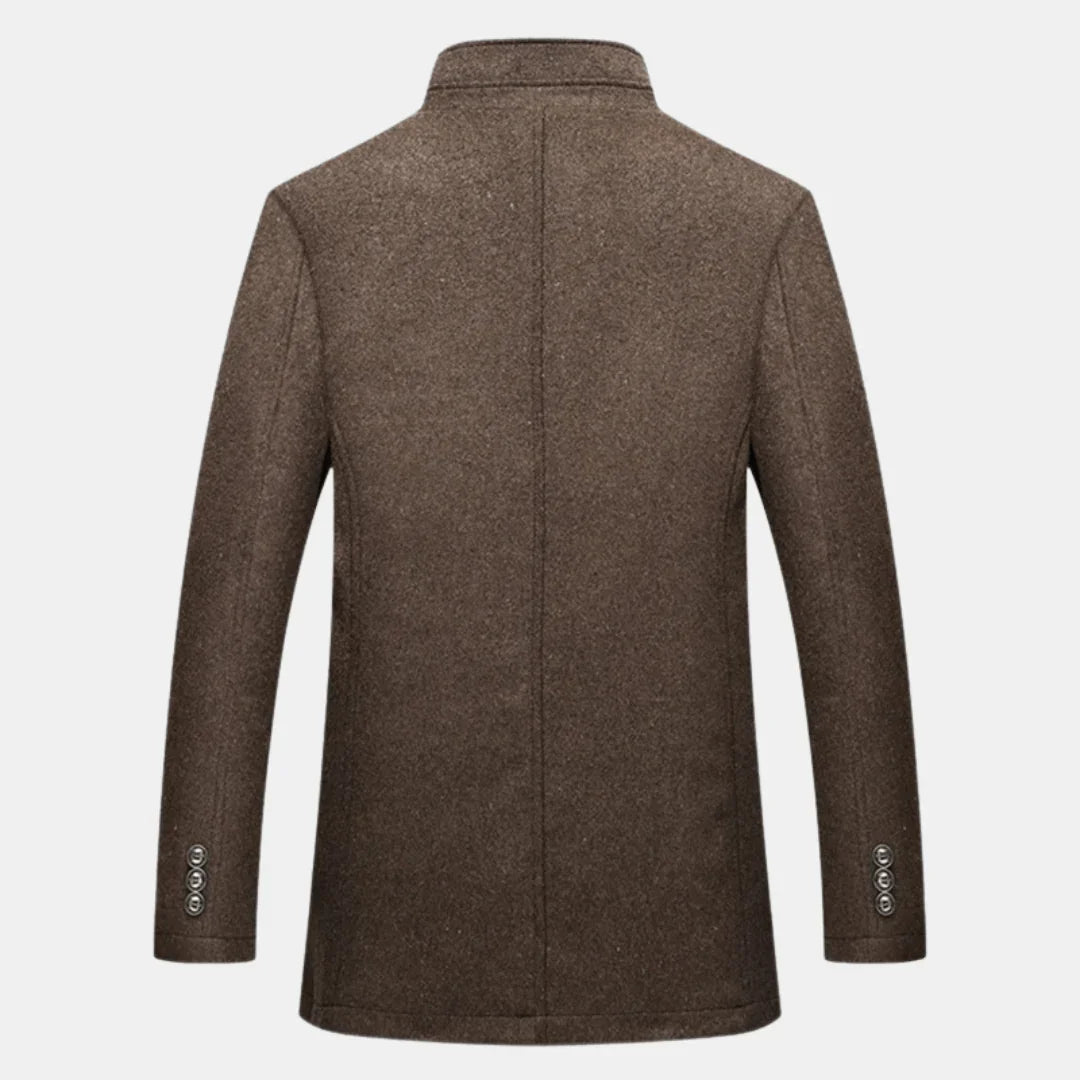 Men's Elegant High Neck Layered Coat