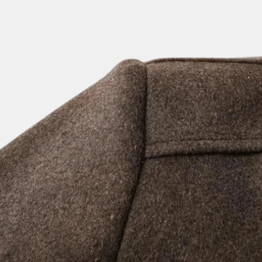 Men's Elegant High Neck Layered Coat