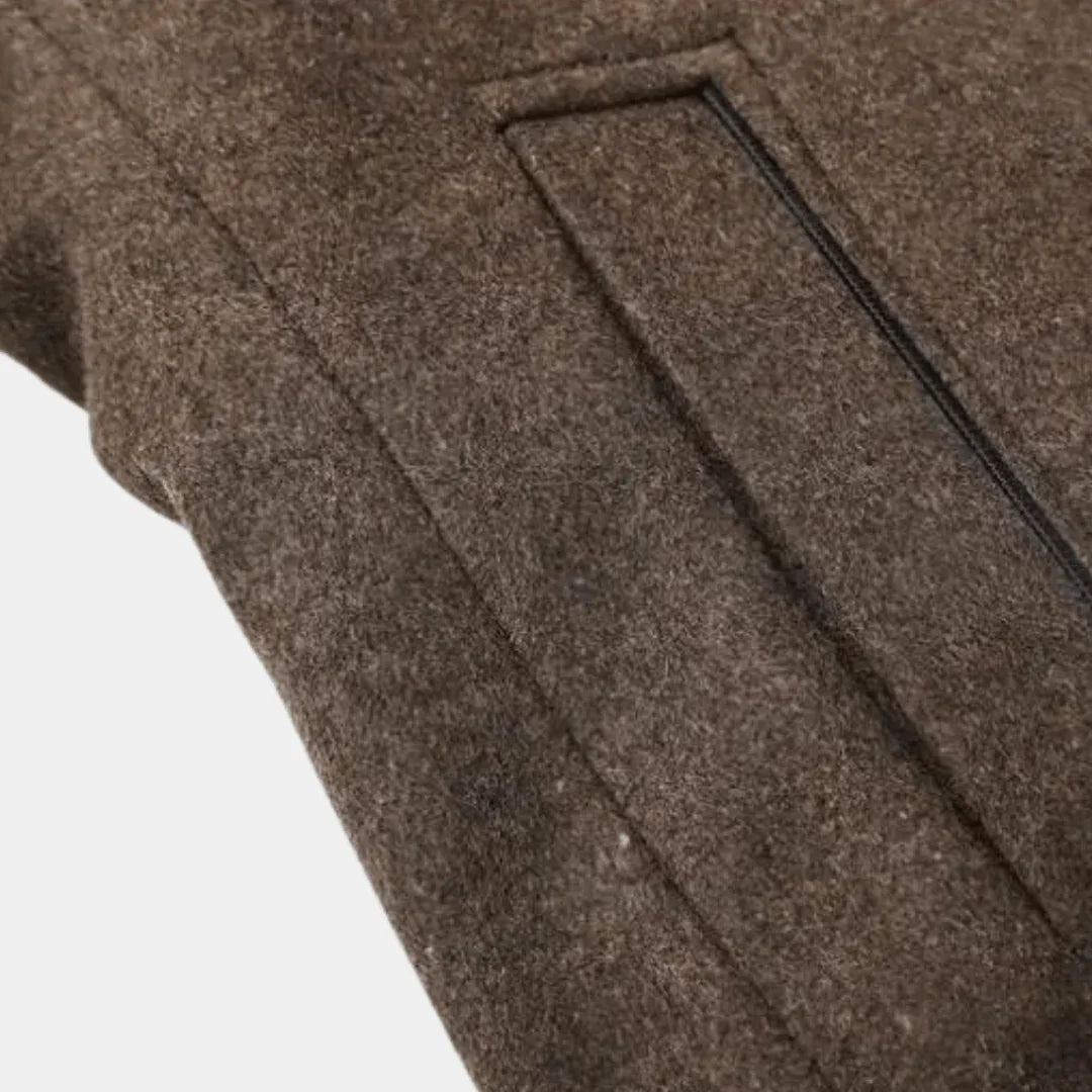 Men's Elegant High Neck Layered Coat