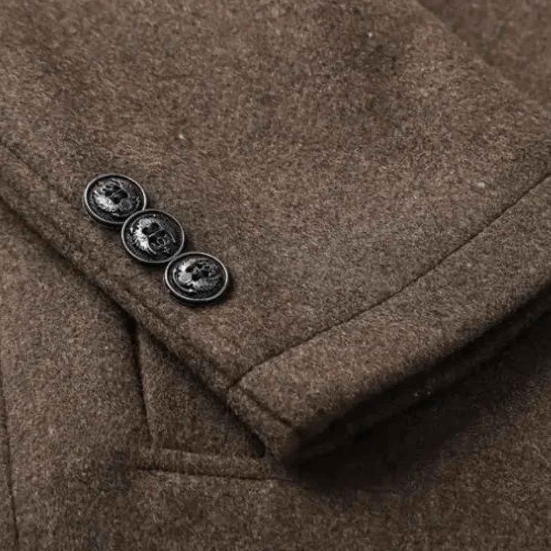 Men's Elegant High Neck Layered Coat