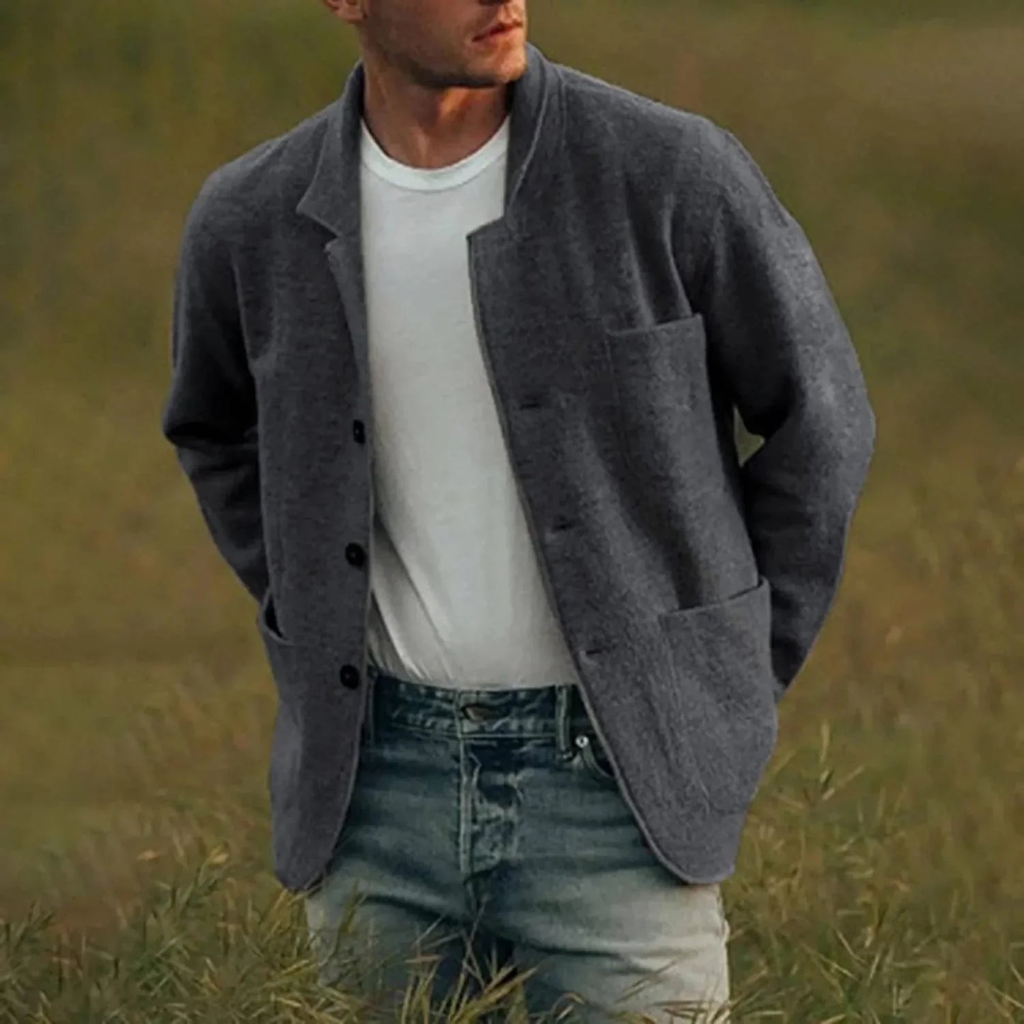Men's Casual Blazer High-Quality Fabric Elegant Design