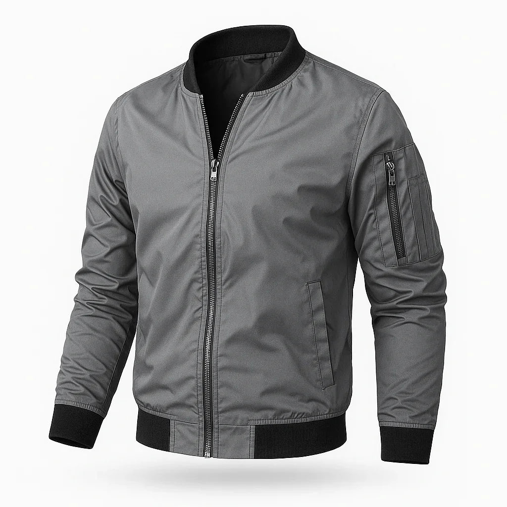 Men's Lightweight Bomber Jacket Polyester Classic Cut