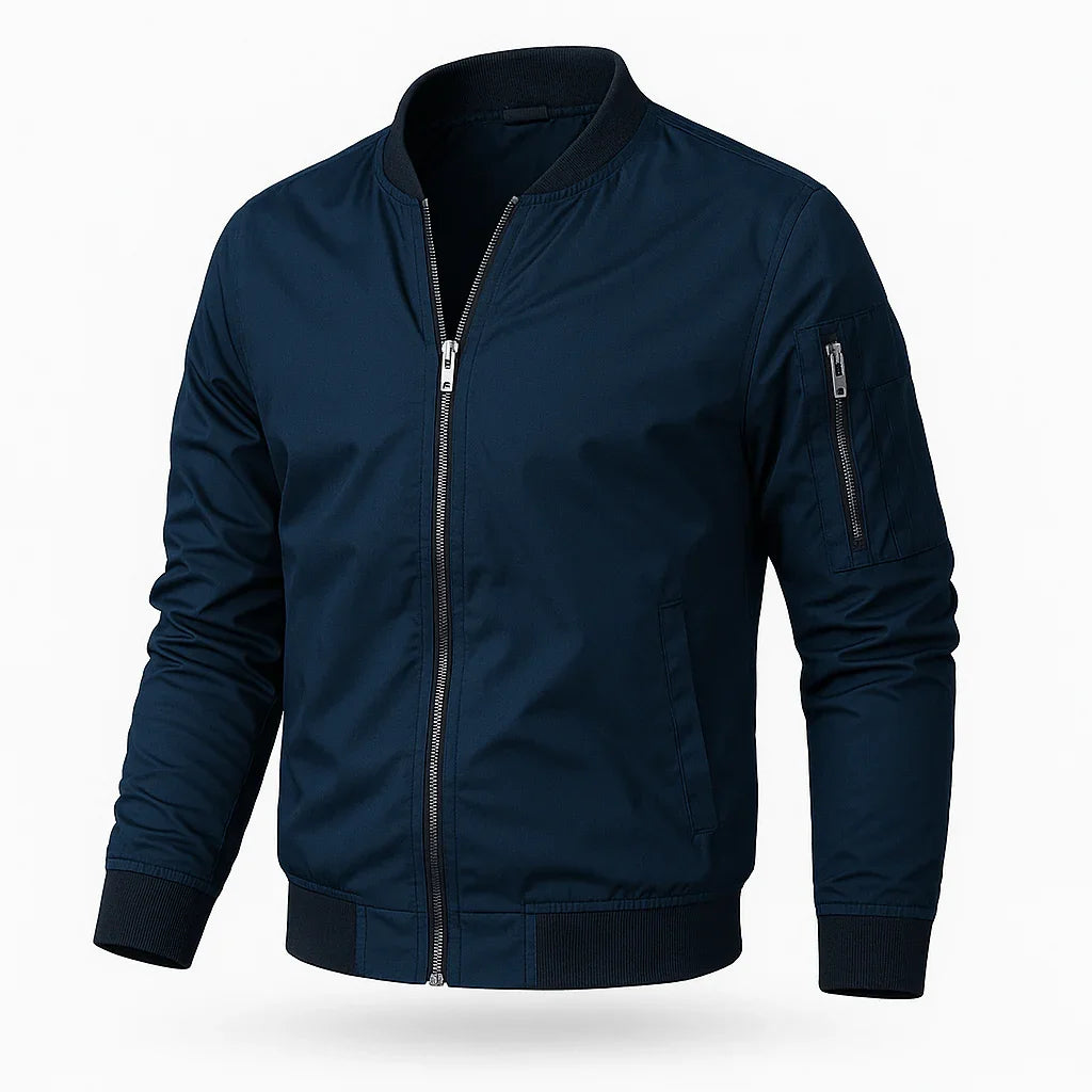 Men's Lightweight Bomber Jacket Polyester Classic Cut