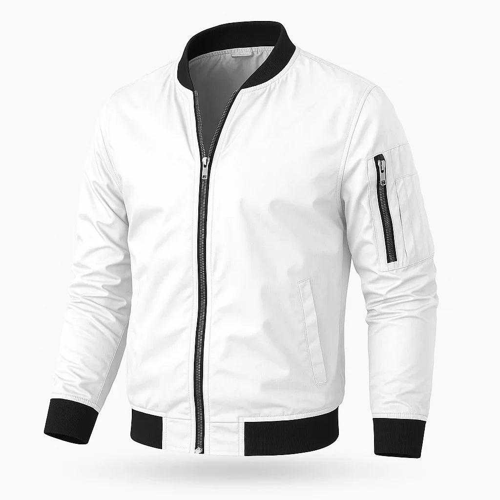 Men's Lightweight Bomber Jacket Polyester Classic Cut
