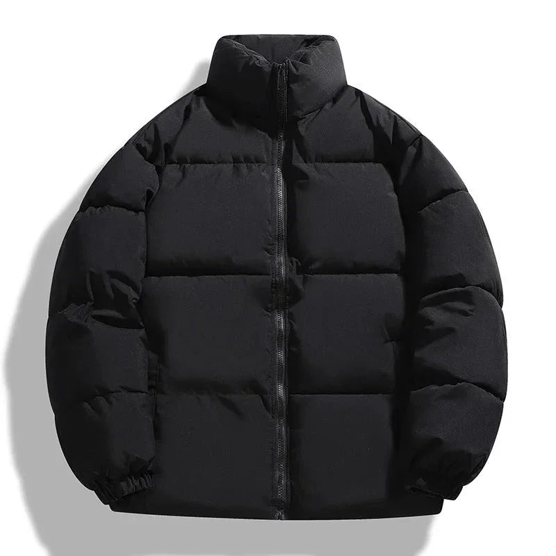 Men's Puffer Jacket Warm Lined Stand-Up Collar
