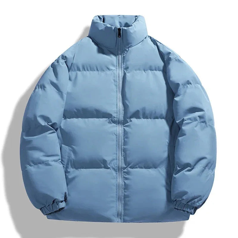 Men's Puffer Jacket Warm Lined Stand-Up Collar