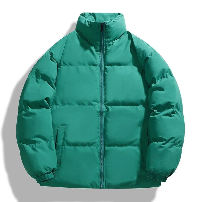 Men's Puffer Jacket Warm Lined Stand-Up Collar