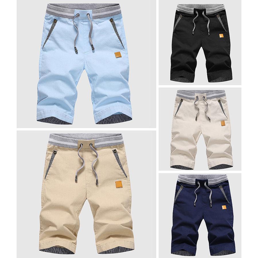 Men's Casual Shorts Drawstring Waist Knee-Length Relaxed Fit